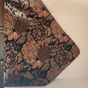 Ladies Autumn Colored Floral Scarf